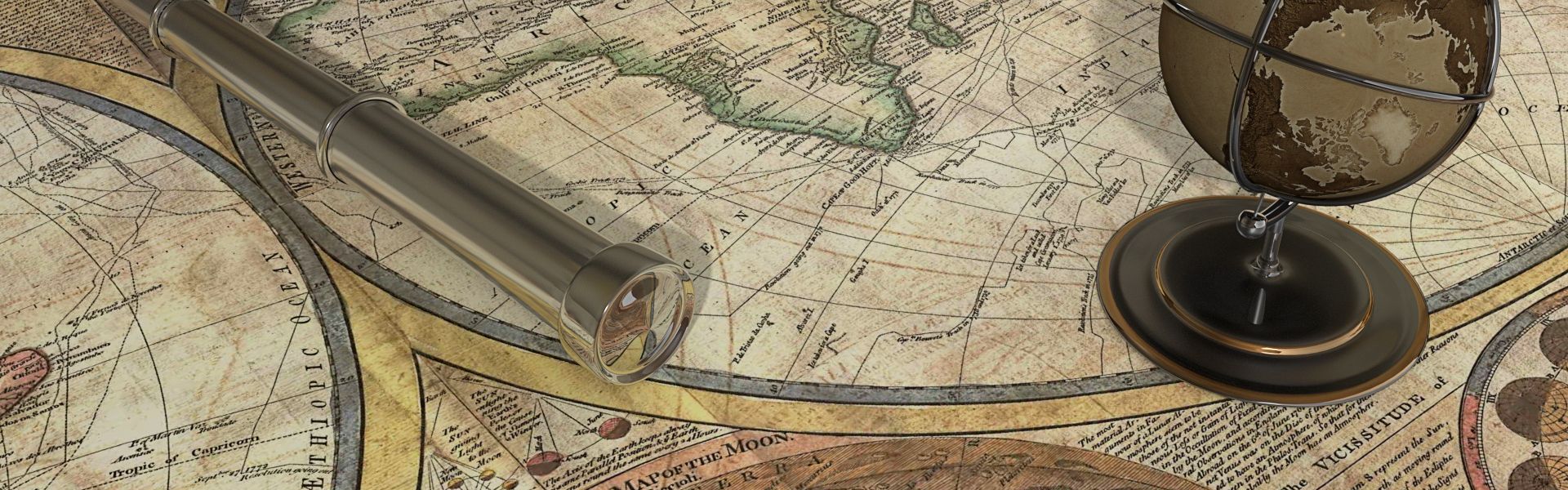 Behouden vaart, deel 4 van Paul de Vries Schrijft Oude zeekaart bij deel 4 van het versje "Behouden vaart" van Paul de Vries Schrijft