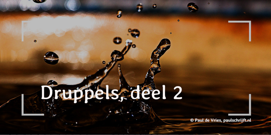 Druppels Druppels bij een versje van Paul Schrijft. Foto: Dmitry Kalinin