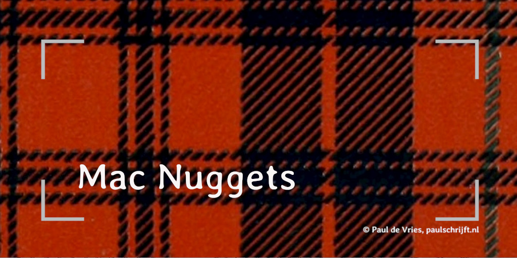 Schotse ruit bij het versje 'Mac Nuggets' van Paul Schrijft